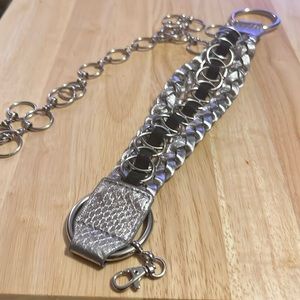 Chicos leather and metal women’s belt vintage small/medium